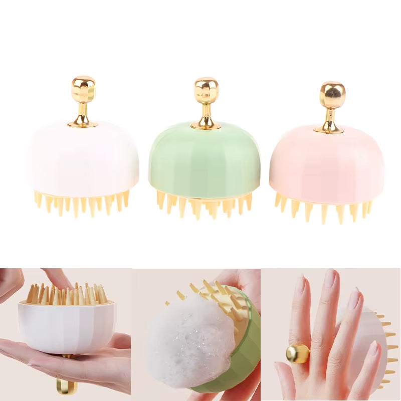 Silicone Shampoo Scalp Hair Massager Head Body Scalp Massage Brush Comb Hair Washing Comb Shower Brush Bath Spa Massage Brush
