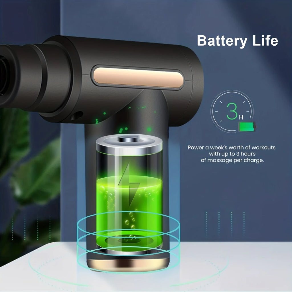 Pistola De Masaje - 4 Cabezales